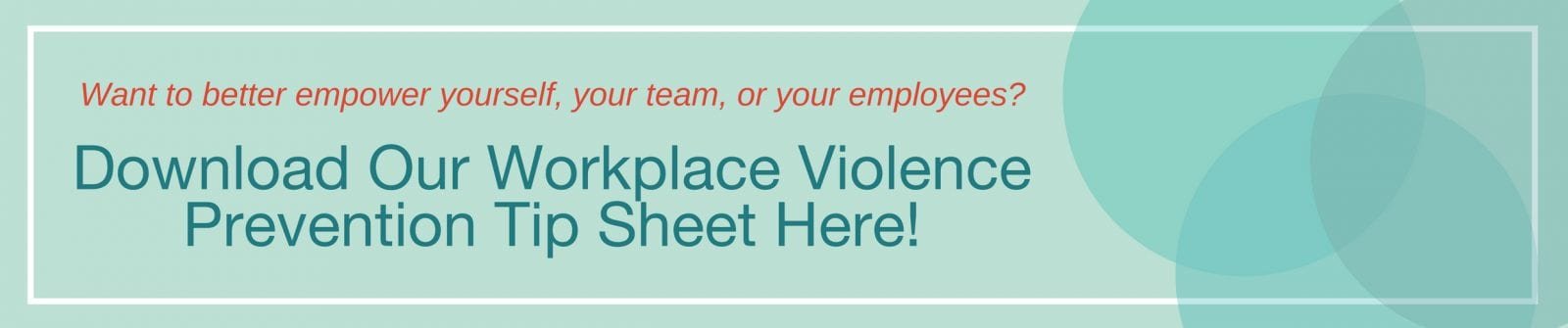 Workplace Violence Tip Sheet