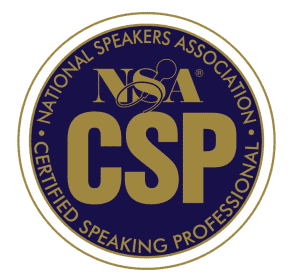 nsa certified speaking professional badge